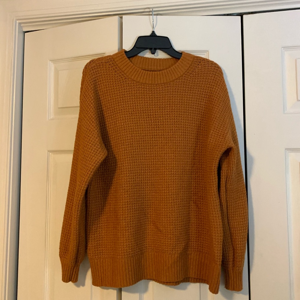 orange american eagle sweater